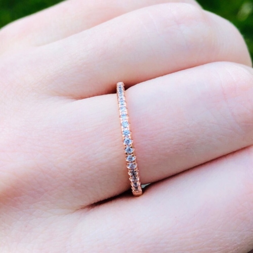 💛NWOT 18K Rose Gold Plated Gorgeous Ring - Picture 2 of 5